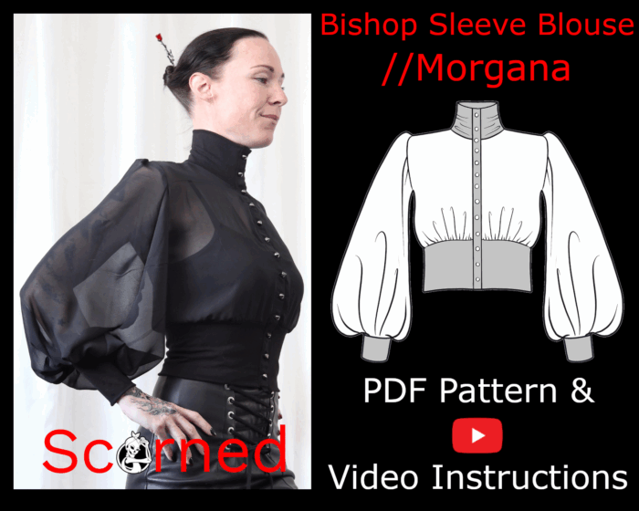 Bishop Sleeve Blouse //Morgana - Sewing Pattern Printable PDF